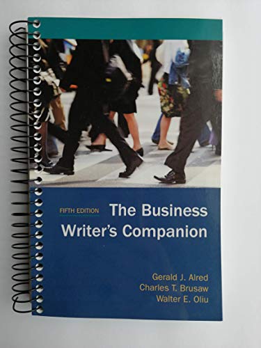 Imagen de archivo de The Business Writer's Companion a la venta por Open Books