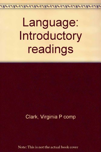 Stock image for Language. Introductory Readings. Second (2nd) Edition. for sale by Eryops Books