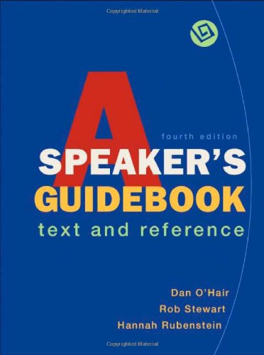 Imagen de archivo de A Speaker's Guidebook: Text and Reference a la venta por Once Upon A Time Books