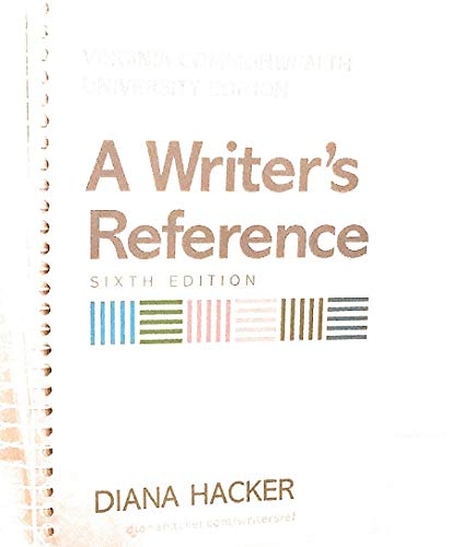 9780312475680: A Writer's Reference Sixth Edition (Virginia Commonwealth University Edition)