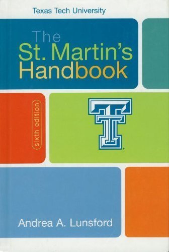 Imagen de archivo de The St. Martin's Handbook Texas Tech University a la venta por ThriftBooks-Atlanta