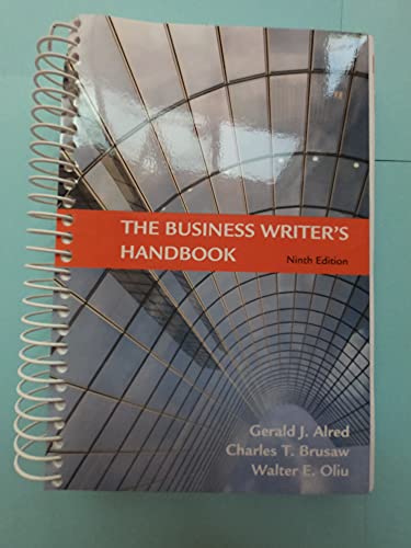 Imagen de archivo de The Business Writers Handbook a la venta por Goodwill of Colorado