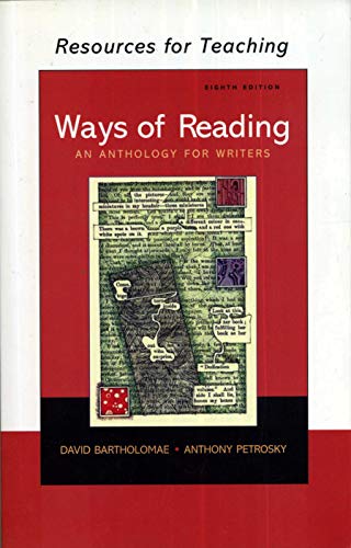 9780312480424: Resources for Teaching: Ways of Reading (An Anthology for Writers)