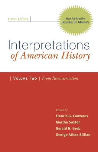 Imagen de archivo de Interpretations of American History: Patterns Perspectives: Since Reconstruction: 2 a la venta por Goodwill of Colorado