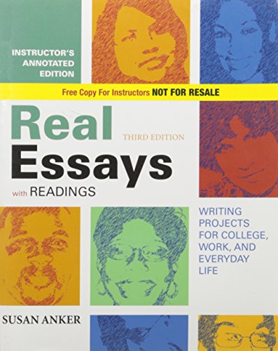Beispielbild fr Real Essays with Readings : Writing Projects for College, Work, and Everyday Life zum Verkauf von Better World Books