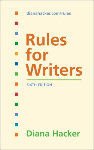 Beispielbild fr Rules for Writers zum Verkauf von Better World Books