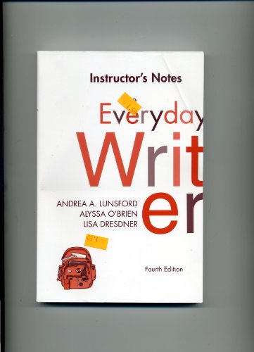 Imagen de archivo de Instructor's Notes Everyday Writer a la venta por HPB-Red