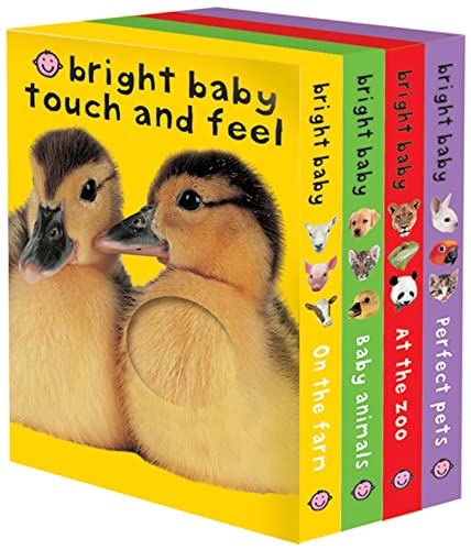 Imagen de archivo de Bright Baby Touch & Feel Boxed Set: On the Farm, Baby Animals, At the Zoo and Perfect Pets (Bright Baby Touch and Feel) a la venta por HPB-Diamond