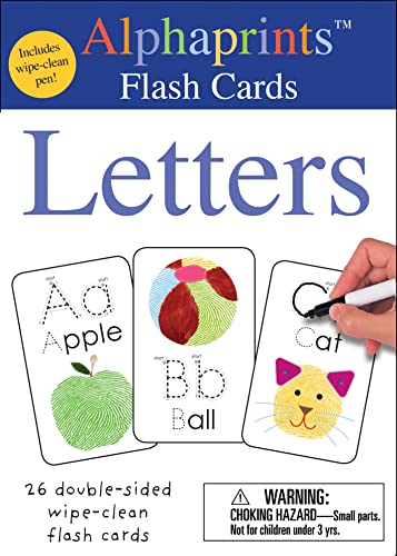 Stock image for Alphaprints: Wipe Clean Flash Cards Letters (Wipe Clean Activity Flash Cards) for sale by SecondSale