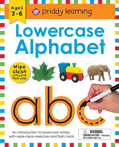 Imagen de archivo de Wipe Clean Workbook: Lowercase Alphabet (enclosed spiral binding): Ages 3-6; with pen & flash cards (Wipe Clean Learning Books) a la venta por SecondSale