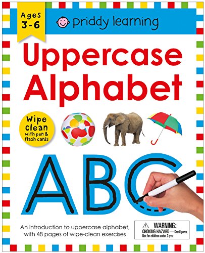 Beispielbild fr Wipe Clean Workbook: Uppercase Alphabet (Enclosed Spiral Binding): Ages 3-6; Wipe-Clean with Pen and Flash Cards (Wipe Clean Learning Books) zum Verkauf von Reuseabook