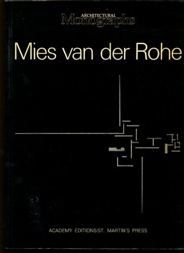 Beispielbild fr Mies Van Der Rohe: European Works (Architectural Monographs No 11) (English, French, German, Italian and Spanish Edition) zum Verkauf von Books Unplugged