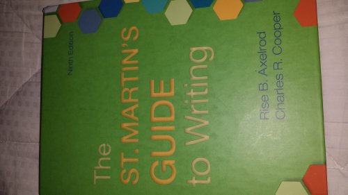 9780312536121: The St. Martin's Guide to Writing