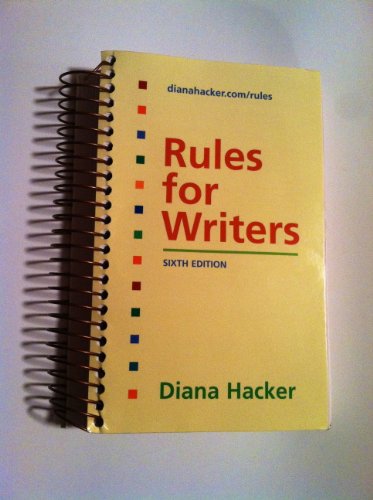 Stock image for Rules for Writers (Sixth Edition) for sale by KuleliBooks