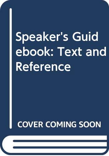 Beispielbild fr Speaker's Guidebook : Text and Reference zum Verkauf von Better World Books