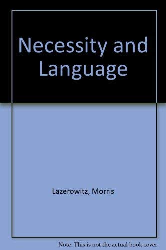 Necessity and Language (9780312562595) by [???]