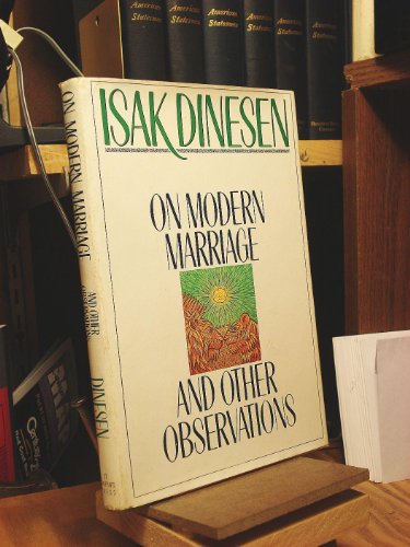 On Modern Marriage and Other Observations. Translated by Anne Born. Introduction by Else Cederbor...