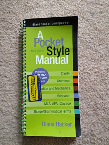 Beispielbild fr A Pocket Style Manual 5e with 2009 MLA zum Verkauf von Gulf Coast Books