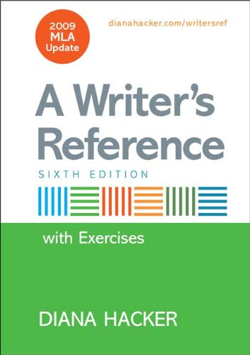 Imagen de archivo de Writer's Reference with Integrated Exercises with 2009 MLA Update a la venta por Better World Books