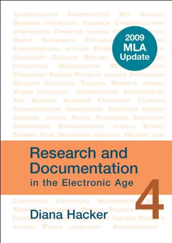 Beispielbild fr Research and Documentation in the Electronic Age with 2009 MLA Update zum Verkauf von Wonder Book