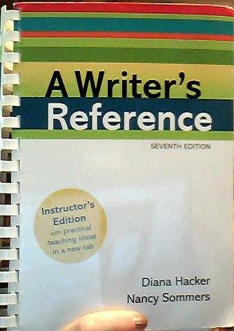 Beispielbild fr Writer's Reference [instructor's Ed.] zum Verkauf von Open Books