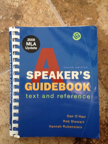 Stock image for A Speaker's Guidebook: Text and Reference for sale by Cronus Books