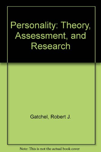 Stock image for Personality: Theory, Assessment, and Research for sale by POQUETTE'S BOOKS