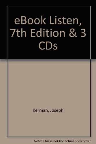 E-Book for Listen 7e & 3-CD Set (9780312603915) by Kerman, Joseph; Tomlinson, Gary