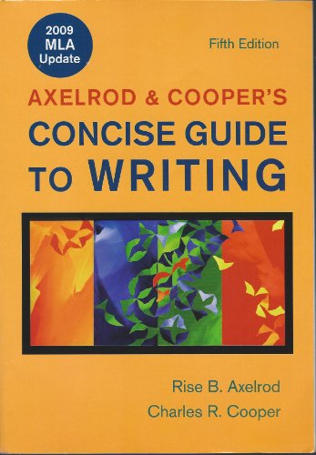 Stock image for Axelrod & Cooper&#39;s Concise Guide to Writing 5e with 2009 MLA Update for sale by Wrigley Books