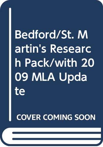 Generic Research Pack with 2009 MLA Update (9780312607685) by Bedford/St. Martin's; Downs, Douglas; Fister, Barbara