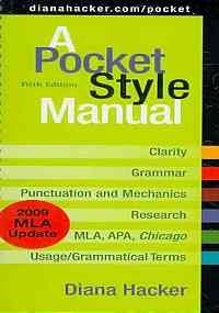 Imagen de archivo de A Pocket Style Manual With 2009 MLA Update + Research Pack a la venta por Second  Site Books