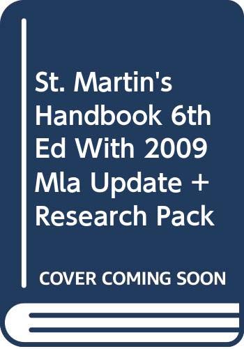 St. Martin's Handbook 6e cloth with 2009 MLA Update & Research Pack (9780312608774) by Lunsford, Andrea A.; Muth, Marcia F.; Downs, Douglas; Fister, Barbara