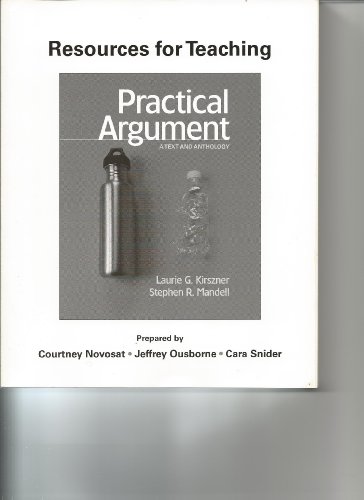 Imagen de archivo de Resources for Teaching Practical Argument a la venta por Wrigley Books