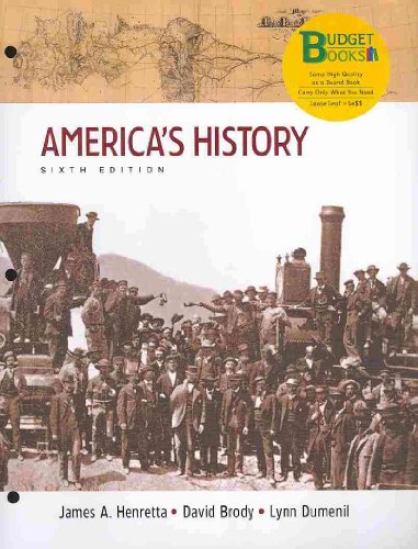 Beispielbild fr America's History zum Verkauf von HPB-Red