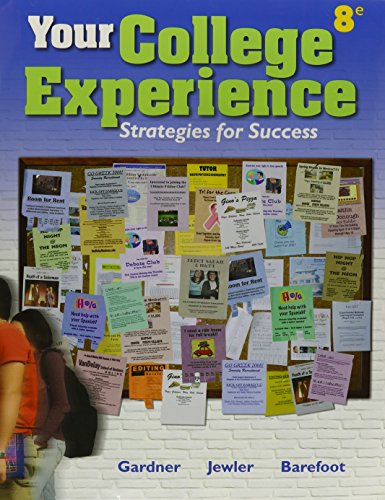 Your College Experience 8e & Pocket Style Manual with 2009 MLA Update (9780312625849) by Gardner, John N.; Jewler, A. Jerome; Barefoot, Betsy O.; Hacker, Diana