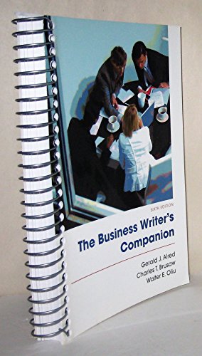 Imagen de archivo de The Business Writer's Companion a la venta por BooksRun