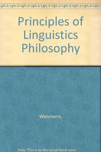 9780312646103: Principles of Linguistic Philosophy