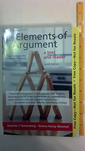 Stock image for Elements of Argument : A Text and Reader for sale by Better World Books