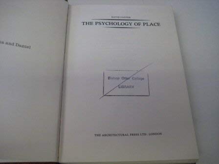 The Psychology of Place (9780312653224) by Canter, David V.