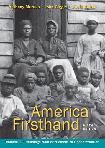 9780312656409: America Firsthand, Volume I: Readings from Settlement to Reconstruction
