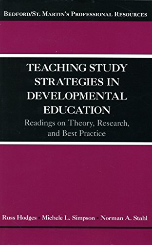 Beispielbild fr Teaching Study Strategies in Developmental Education: Readings on Theory, Research, and Best Practice (Bedford/St. Martin's Professional Resources) zum Verkauf von Wonder Book