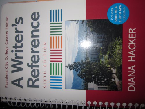 Imagen de archivo de A Writer's Reference with 2009 MLA and 2010 APA Updates a la venta por SecondSale