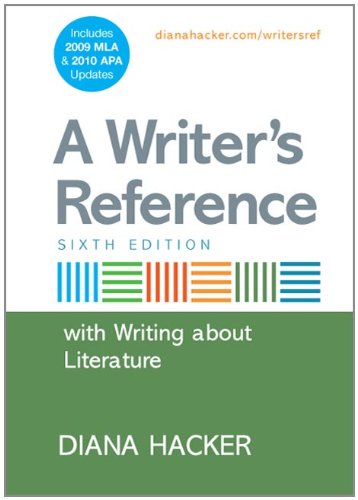 Imagen de archivo de A Writer's Reference with Writing about Literature with 2009 MLA and 2010 APA Updates a la venta por Better World Books