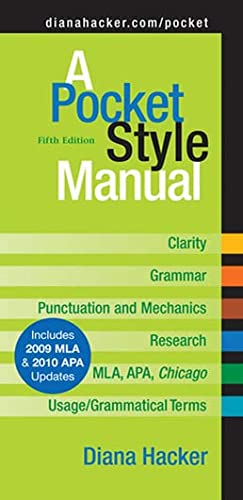 Imagen de archivo de A Pocket Style Manual; Includes 2009 MLA & 2010 APA Updates; 5th Edition a la venta por a2zbooks