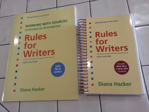 Beispielbild fr Rules for Writers with 2009 MLA and 2010 APA Updates zum Verkauf von SecondSale