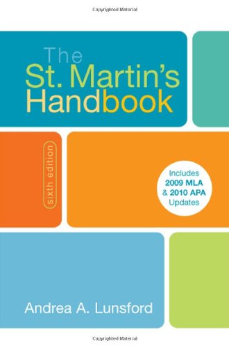 

The St. Martin's Handbook with 2009 MLA and 2010 Updates