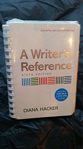 Writer's Reference with 2009 MLA and 2010 APA Updates & Research Pack (9780312668099) by Hacker, Diana; Fister, Barbara