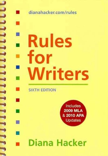 9780312675929: Rules for Writers (CARTHAGE 2010-2011 EDITION)