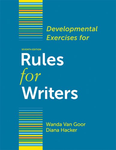 Imagen de archivo de Developmental Exercises for Rules for Writers a la venta por Better World Books: West