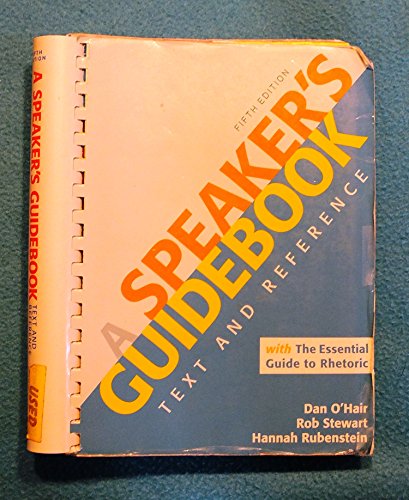 Imagen de archivo de A Speaker's Guidebook with The Essential Guide to Rhetoric a la venta por Orphans Treasure Box